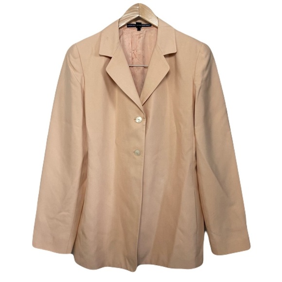 Vintage Linda Allard Ellen Tracy 100% Silk Peach Blazer Women’s 4 - Picture 1 of 8
